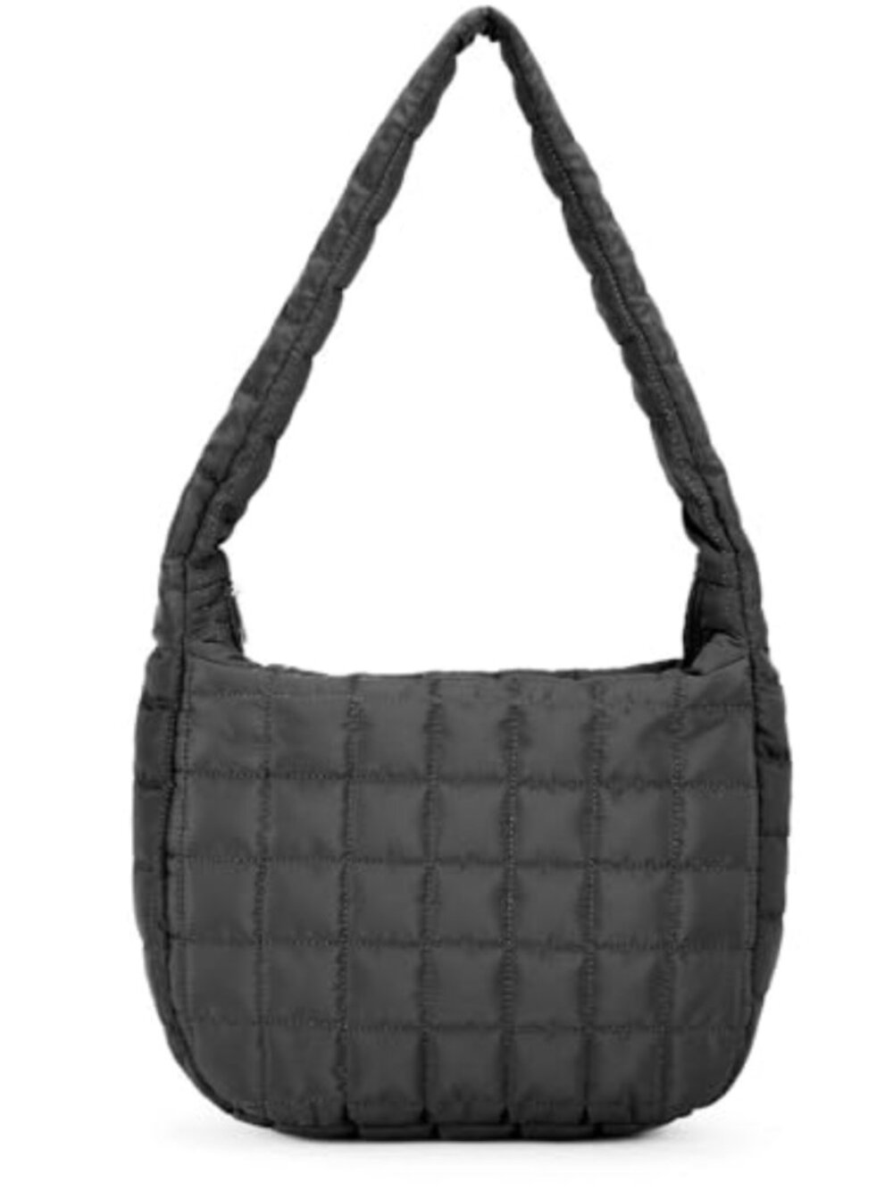 Quilted Nylon Puffer Hobo Bag Large Capacity Shoulder Tote Crossbody